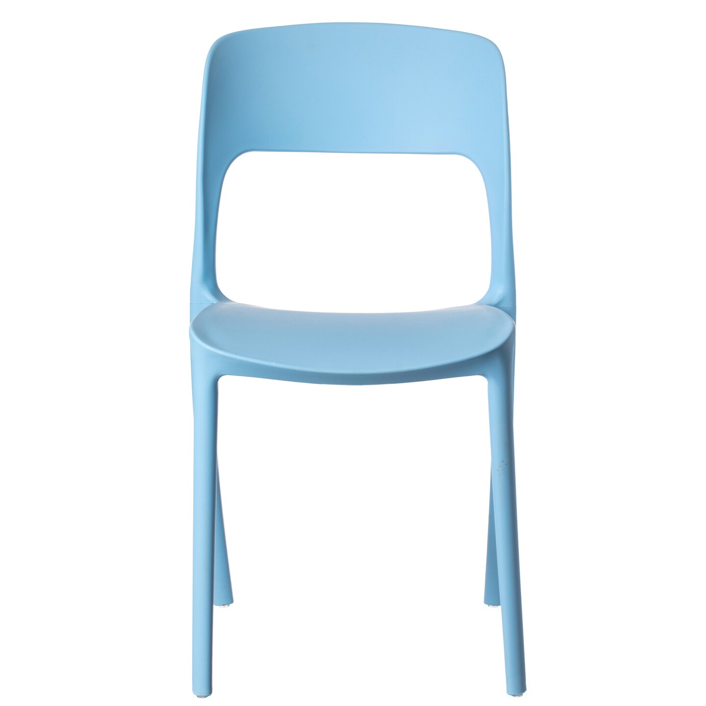 Modern Plastic Outdoor Dining Chair with Open Curved Back