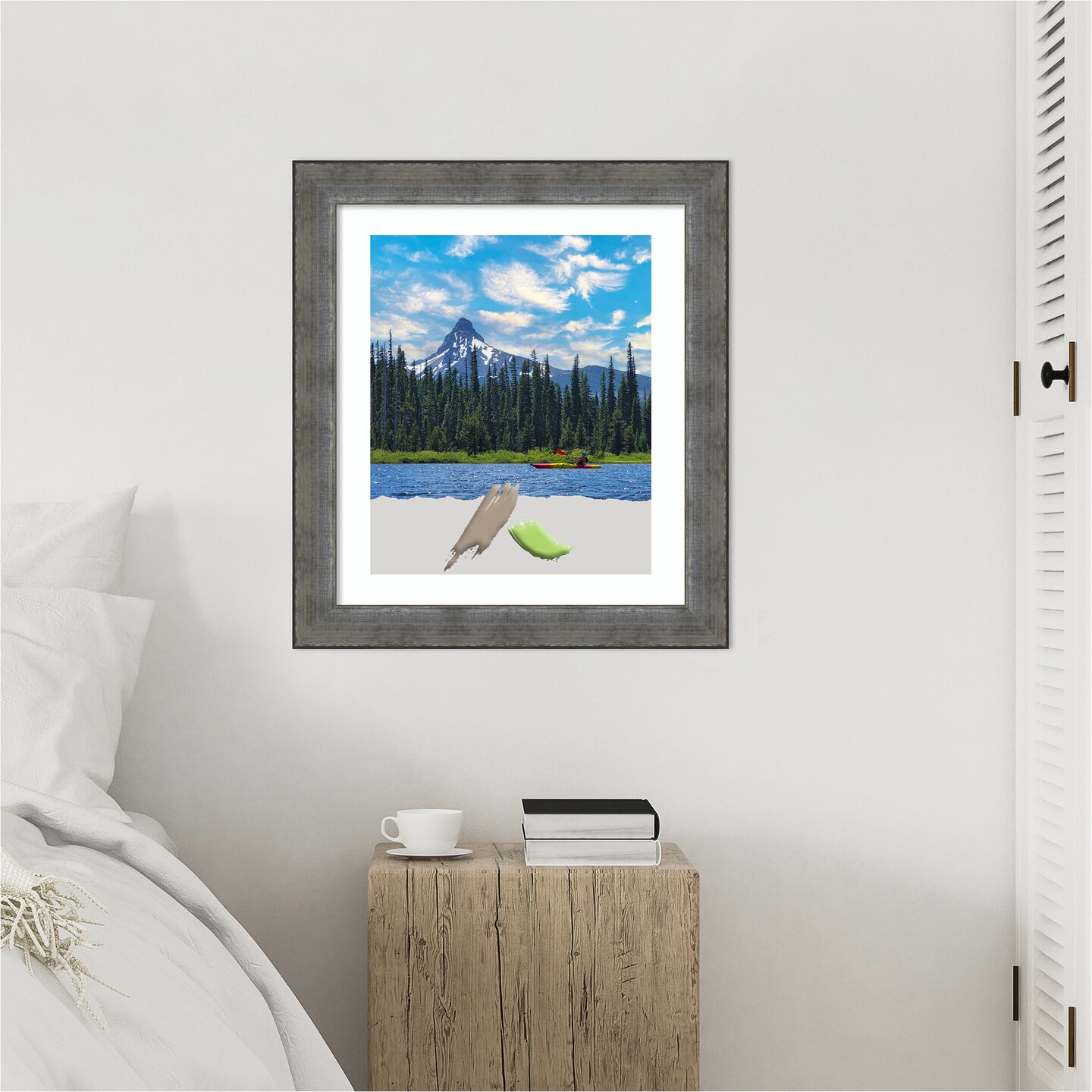 Forged Pewter Wood Picture Frame, Photo Frame, Art Frame