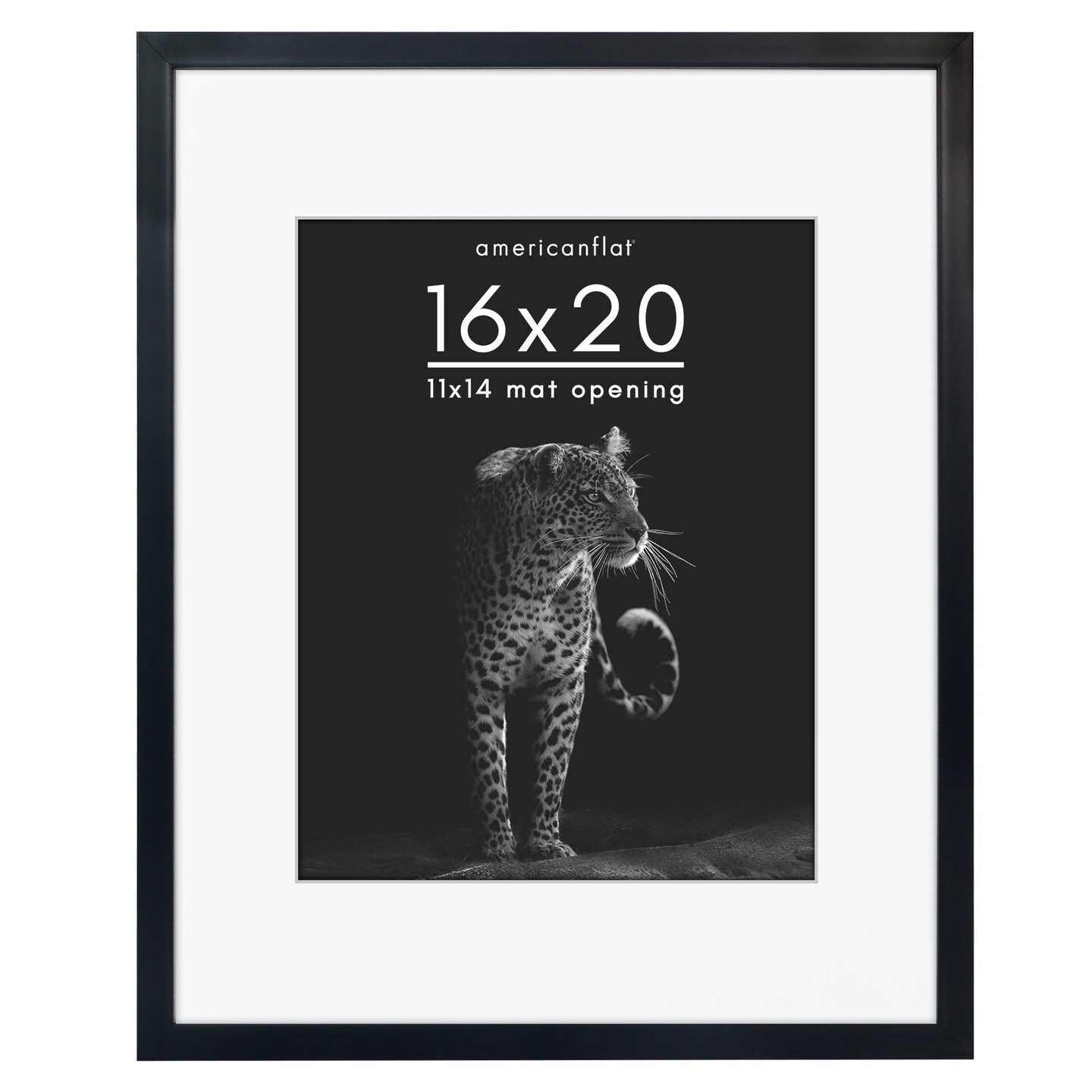 Americanflat Gallery-Style Picture Frame with Mat - Showcase Artwork, Prints, and Photos - Shatter Resistant Glass - Hanging Hardware with Drywall Anchor