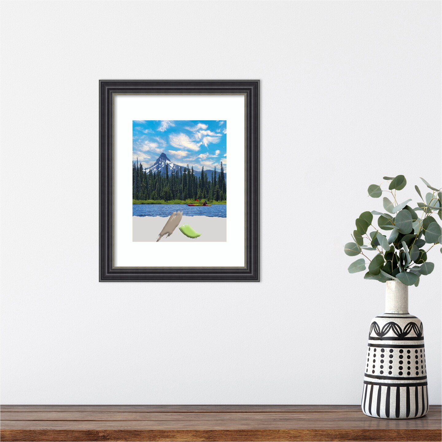 Stylish Black Wood Picture Frame