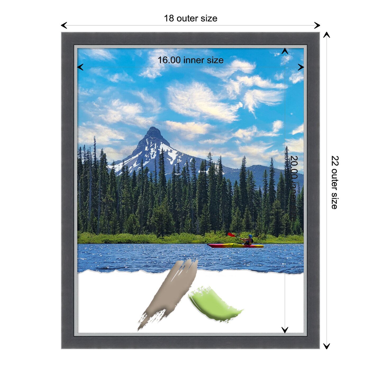 Eva Black Silver Thin Picture Frame, Photo Frame, Art Frame