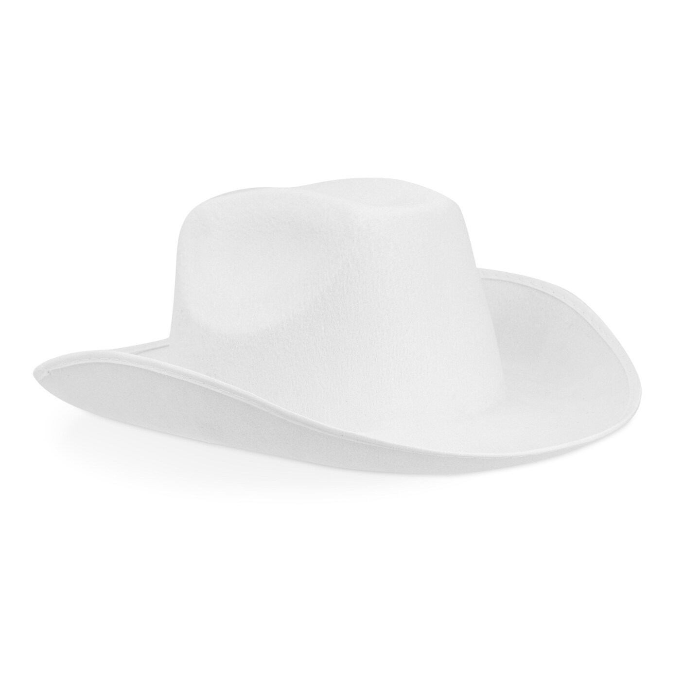 White Cowboy Hat - Felt Cowboy Hats for Men, Women, Western Cowgirl Hat for Costume Birthday Bachelorette Party (Adult Size)