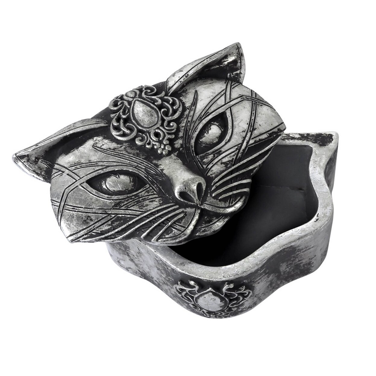 The Vault Resin Sacred Cat Trinket Box - 2.76"L X 7.28"W X 8.27"H