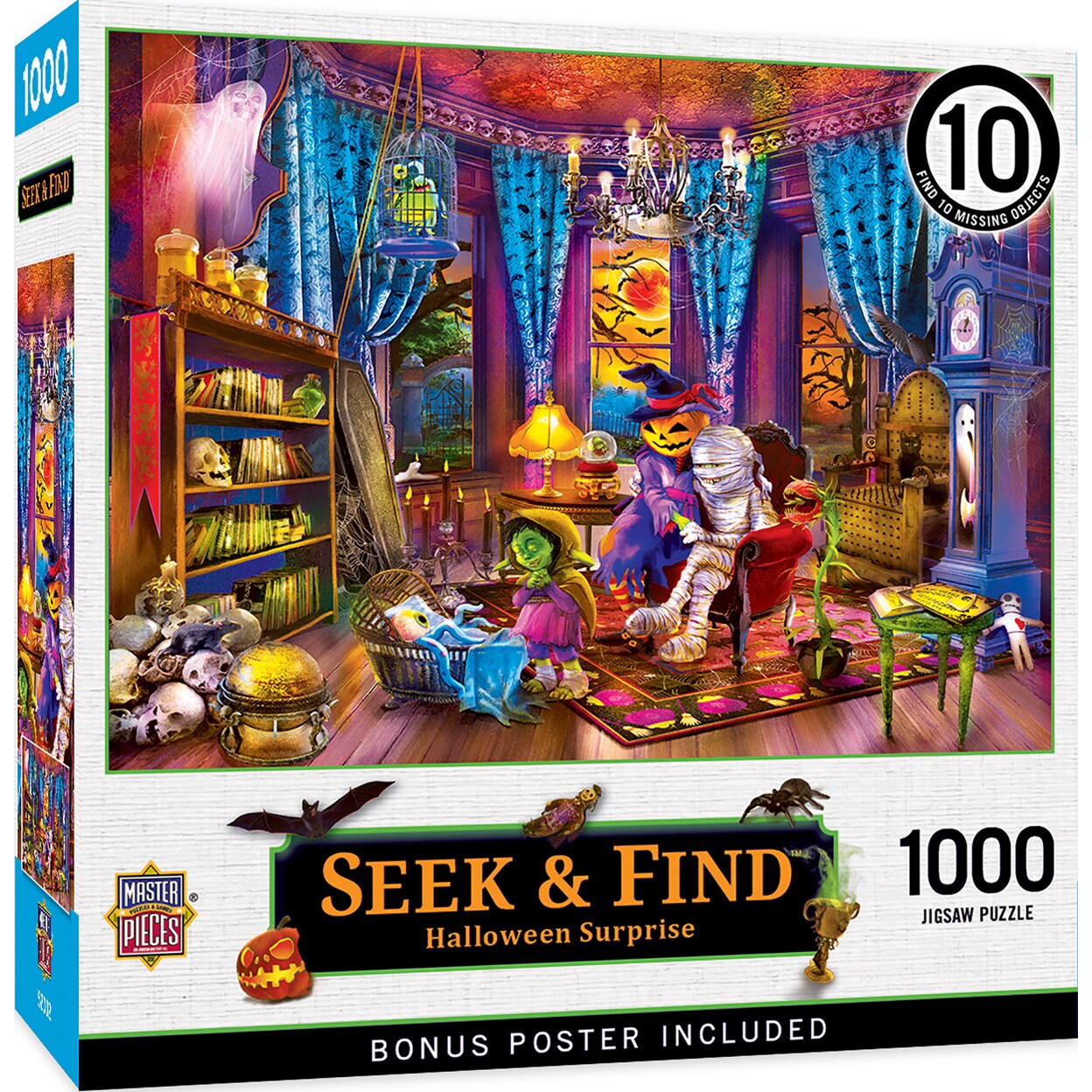Masterpieces   1000 Piece Jigsaw Puzzle - Halloween Surprise - 19.25&#x22;x26.75&#x22;