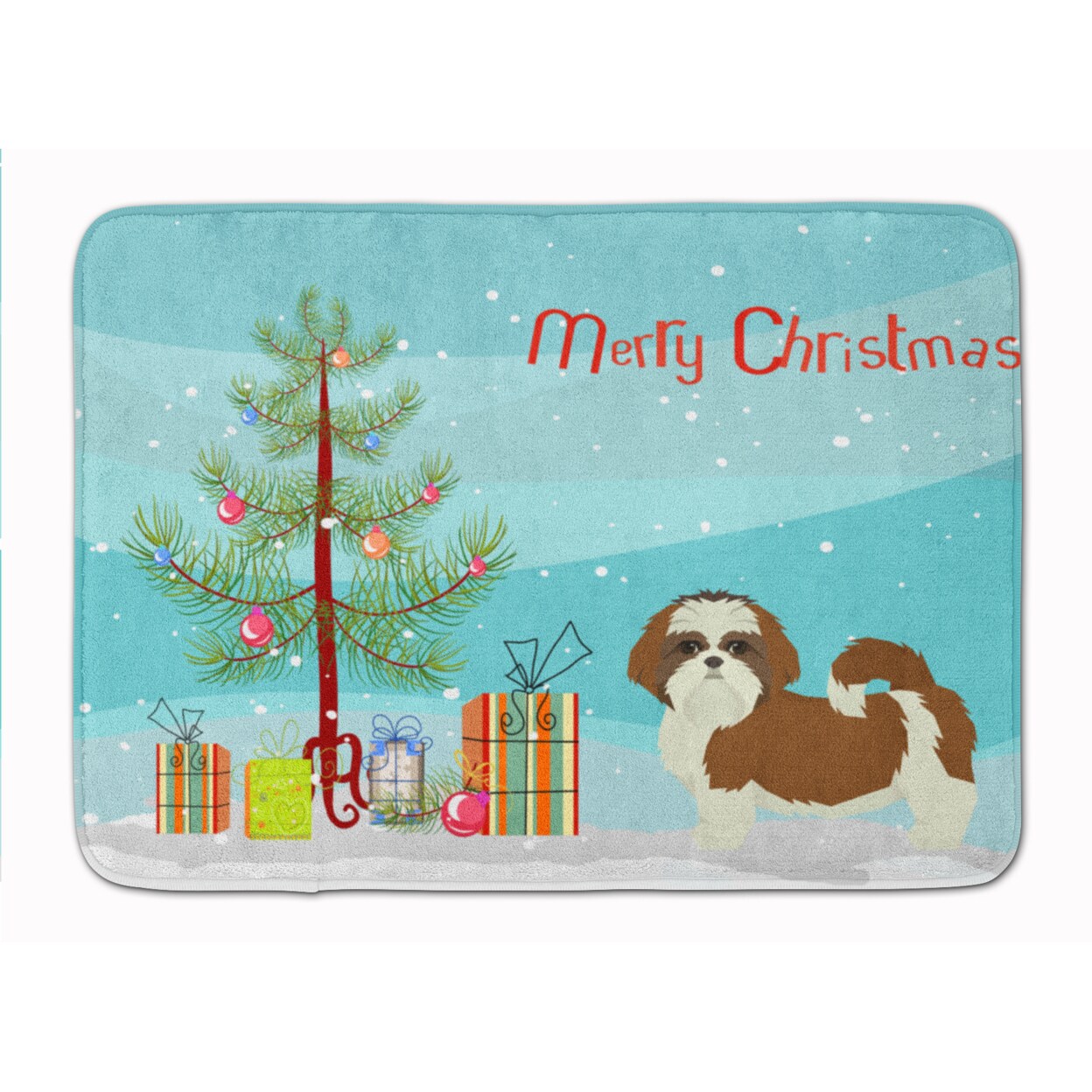 Merry Shih Tzu Christmas Tree Ornament