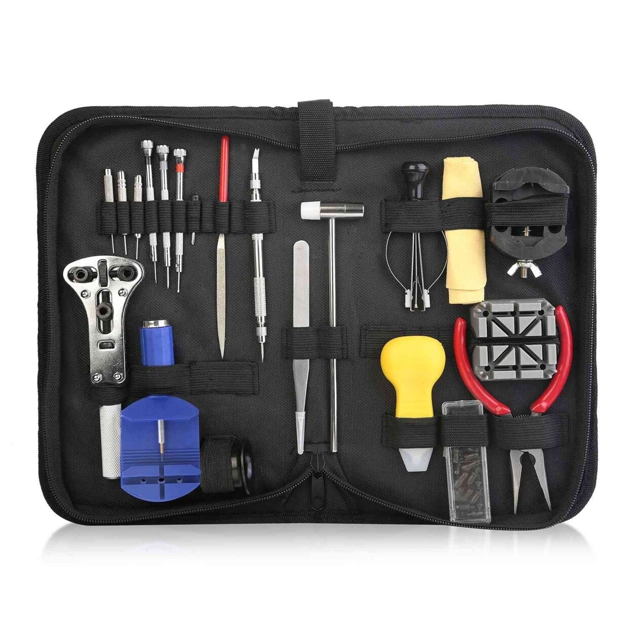 Global Phoenix 21 PCS Watch Repair Tool Kit Hand Link Remover Watch Band Holder Case