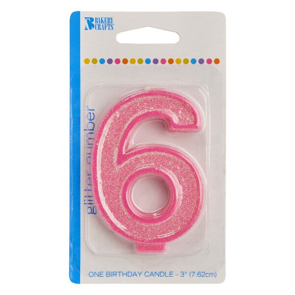 Glitter Numeral Candle, 1ct