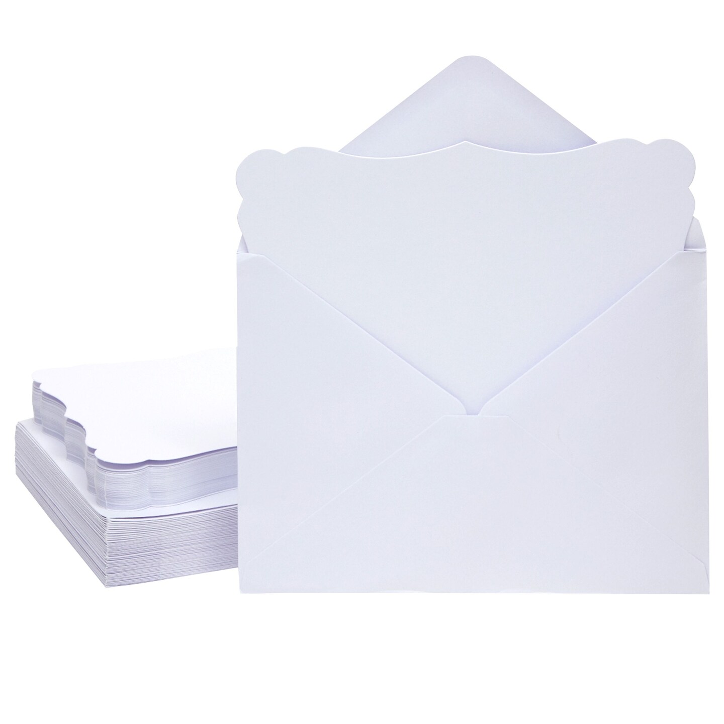 50 Pack Blank White Cards with Envelopes 4x6 Inch Folded Greeting Cards