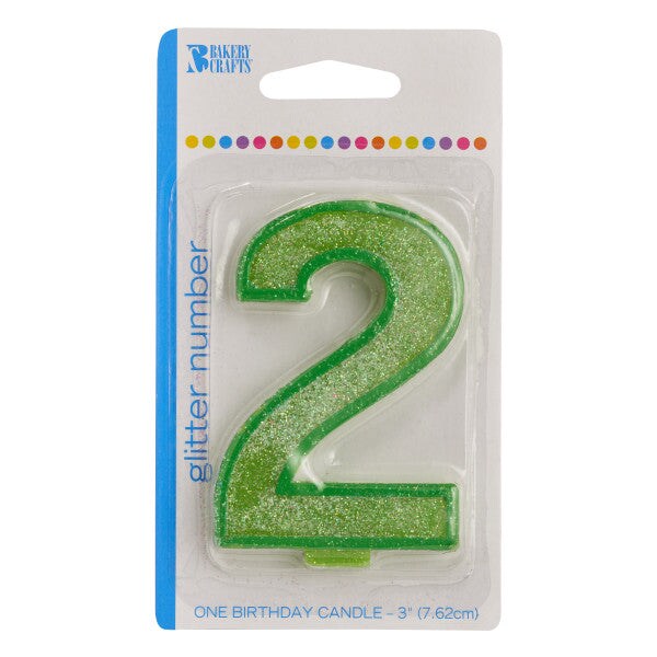 Glitter Numeral Candle, 1ct