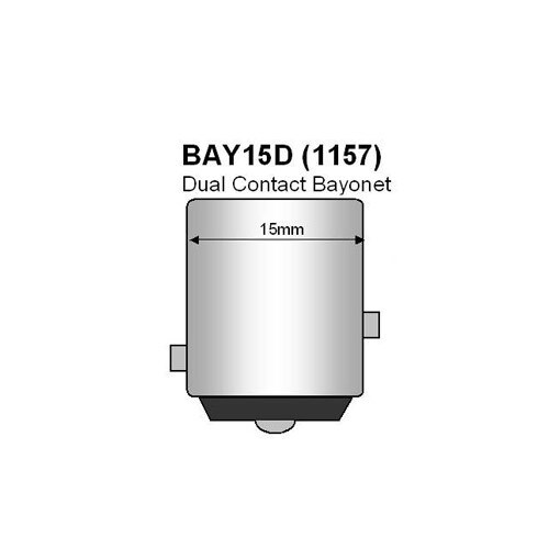 GE 25834 3496 - 27w 12.8v BAY15d T7 Miniature Automotive Incandescent light bulb