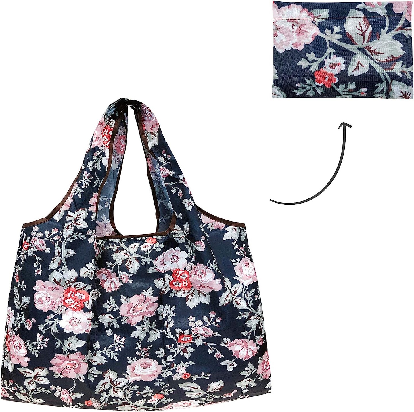 Wrapables Eco-Friendly Large Nylon Reusable Shopping Bags (Set of 2)
