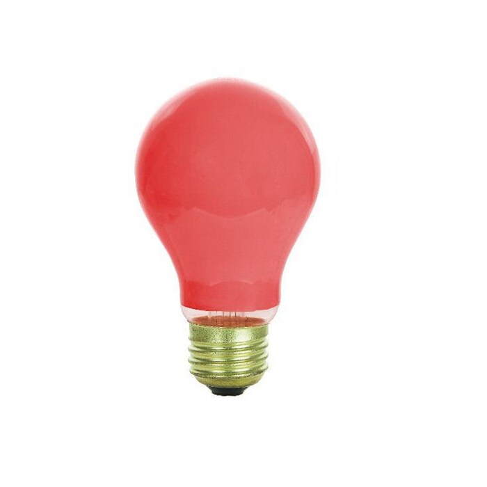 2Pk - Sunlite 25w A19 120v E26 Medium Base Ceramic Red Colored Light Bulb