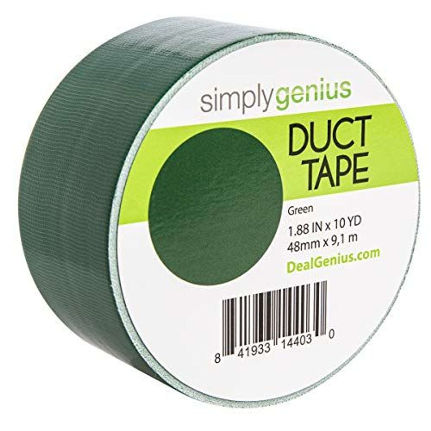 Simply Genius Art &#x26; Craft Duct Tape Heavy Duty - Craft Supplies for Kids &#x26; Adults - Colored Duct Tape - 1.8 in x 10 yards - Colorful Tape for DIY, Craft &#x26; Home Improvement (Green, Single roll)