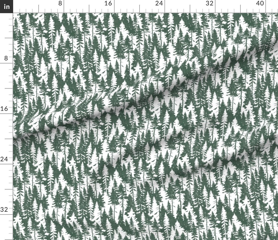 Forest Woodland Woods Rustic Camping Trees Pine Evergreen Custom Printed Fabric by Spoonflower Various Fabrics by the Yard or Fat Quarter