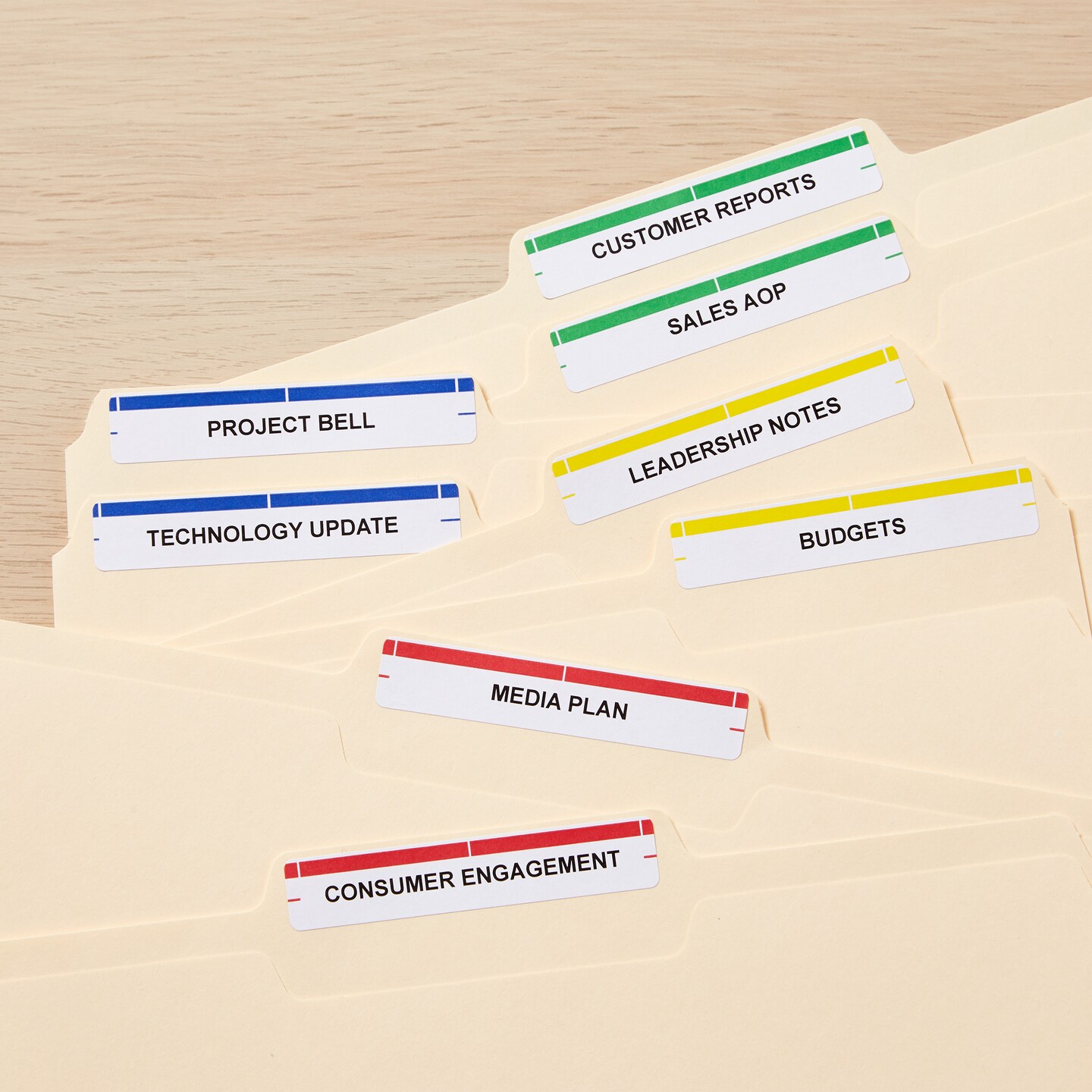 Avery TrueBlock File Folder Labels, 2/3&#x22; x 3-7/16&#x22;, 750 Printable Labels, Assorted (5266)