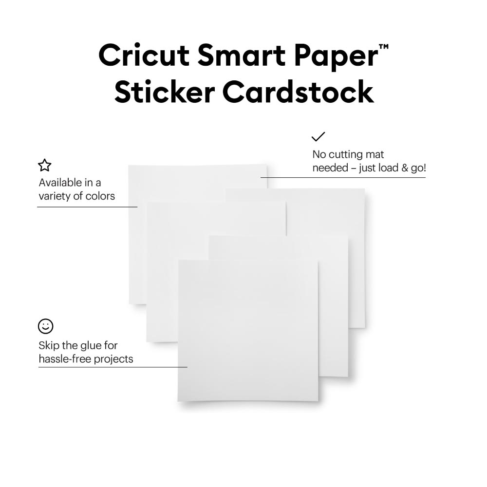 Cricut Smart Paper Sticker Cardstock, White