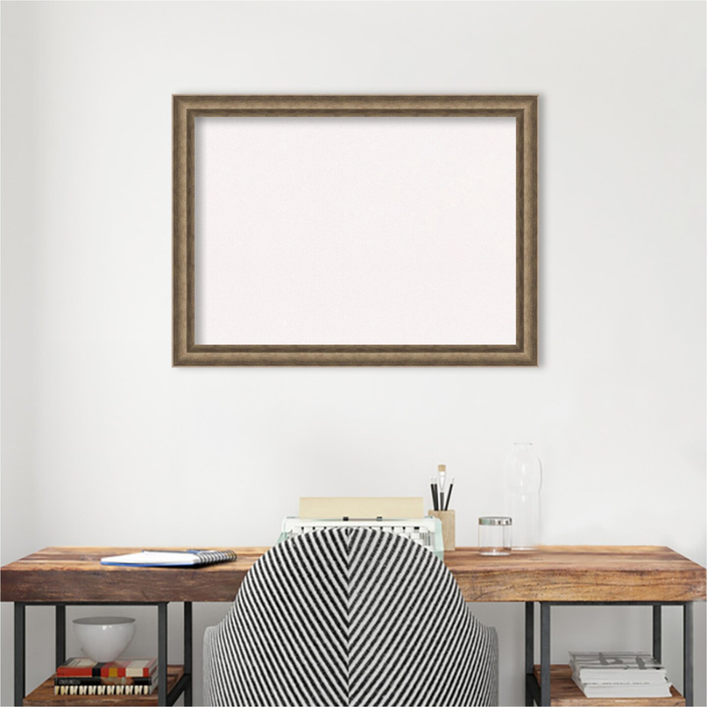 Angled Wood Framed Corkboard, White Cork