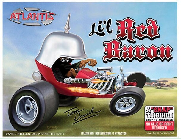 Atlantis Models  1/32 Atlantis Models Tom Daniel&#x27;s Lil Red Baron Car (Snap) (formerly Monogram) Plastic Model
