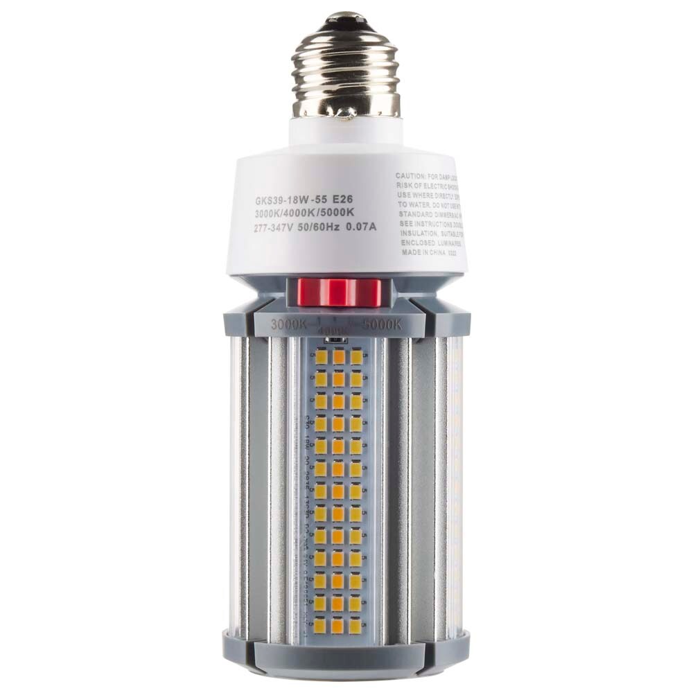 Satco 18w LED HID Replacement ColorQuick CCT Selectable Medium Base 277-347V