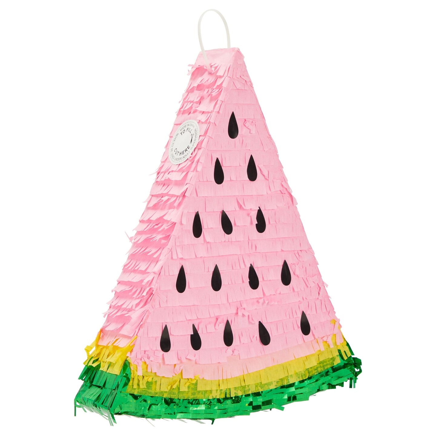 Watermelon Pinata for Kids Birthday, One in a Melon Party Decorations for Summer, Baby Shower Centerpieces for Girls and Boys, Fruit Theme (Small, 17x14.5x3 Inches)