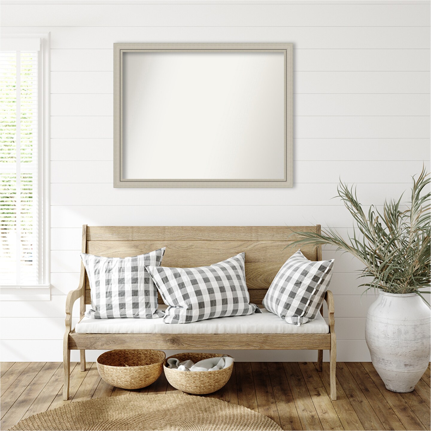 Romano Narrow Non-Beveled Custom Framed Bathroom Vanity Wall Mirror