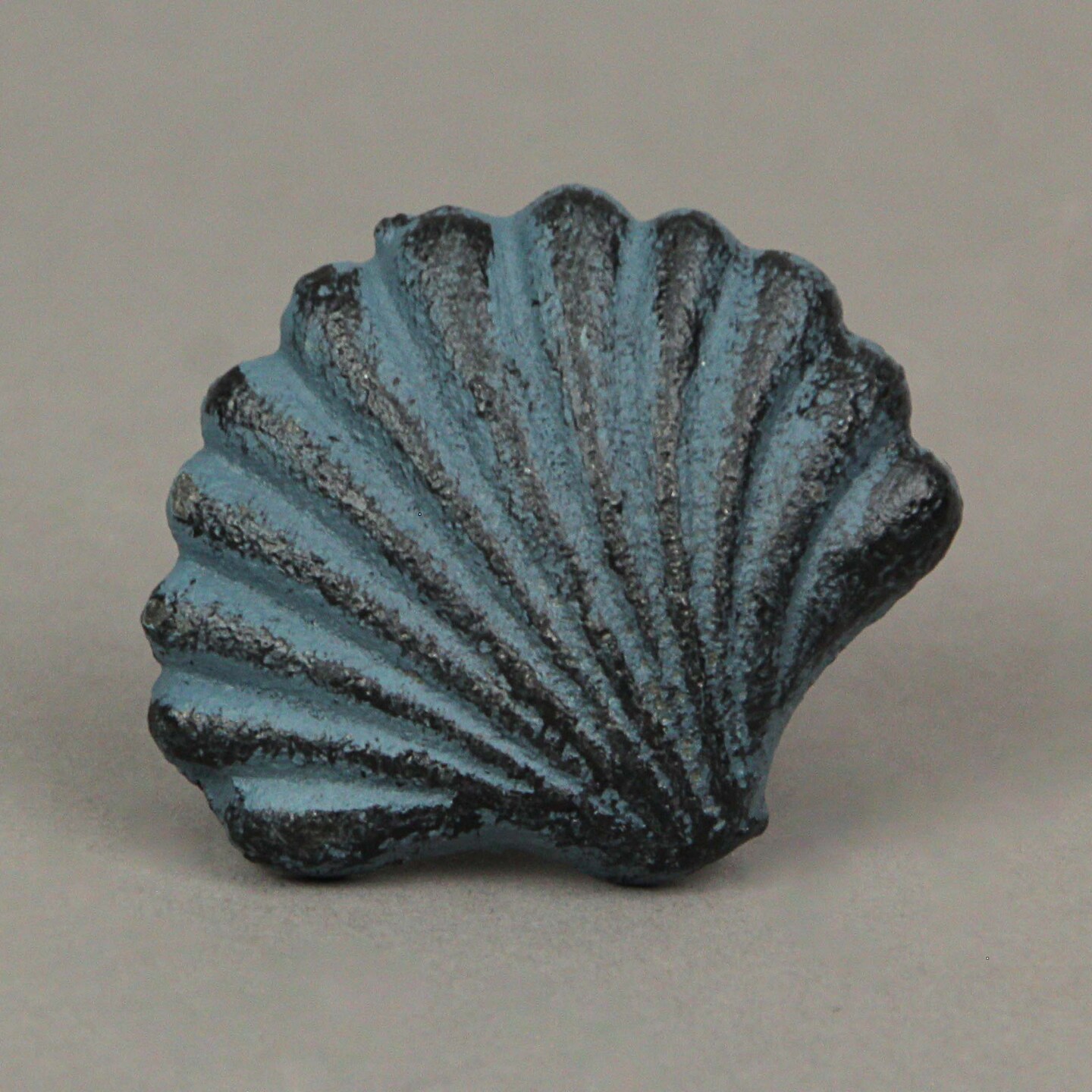 Set of 6 Cast Iron Scallop Sea Shell Drawer Pulls Nautical Cabinet Knobs