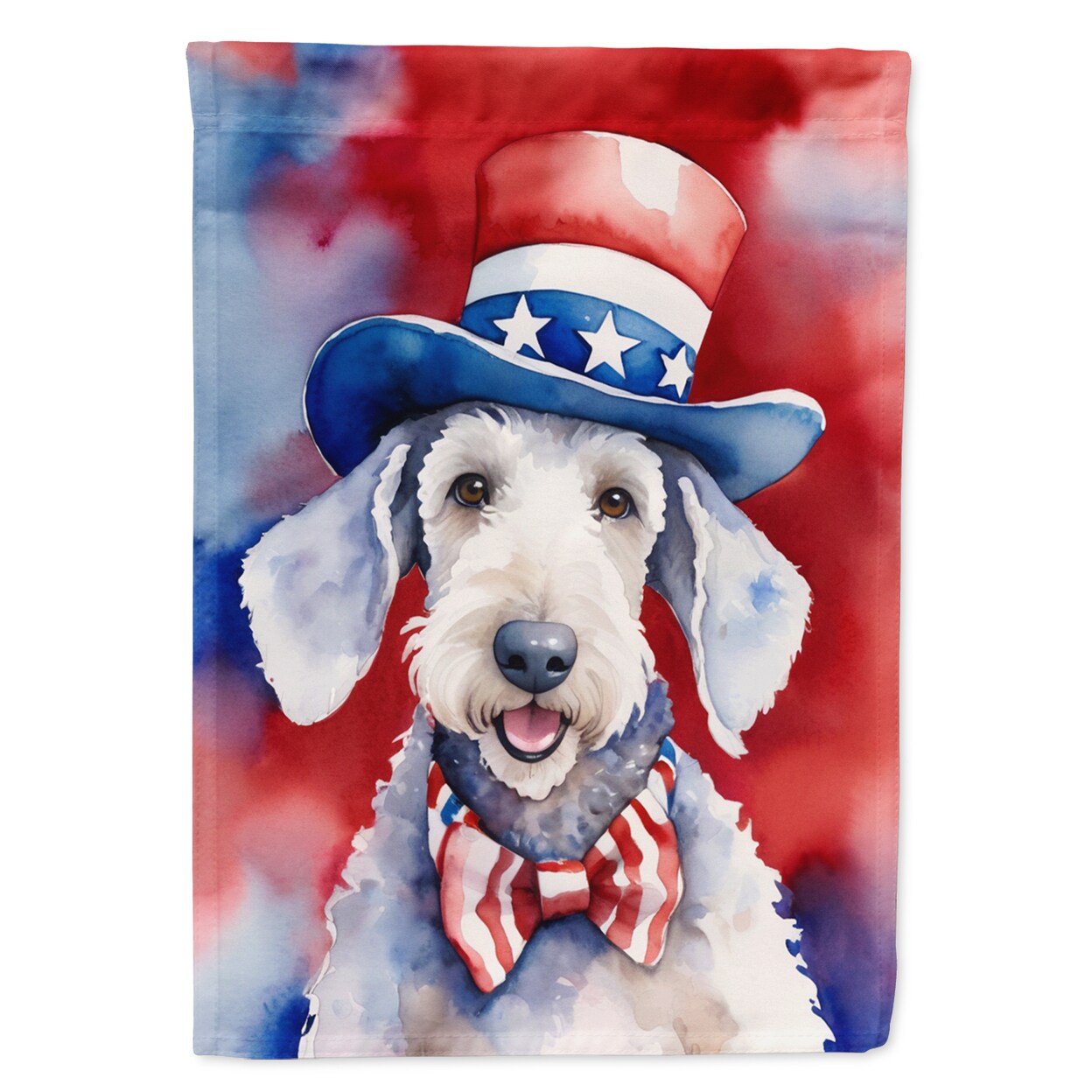 Caroline&#x27;s Treasures Bedlington Terrier Patriotic American House Flag