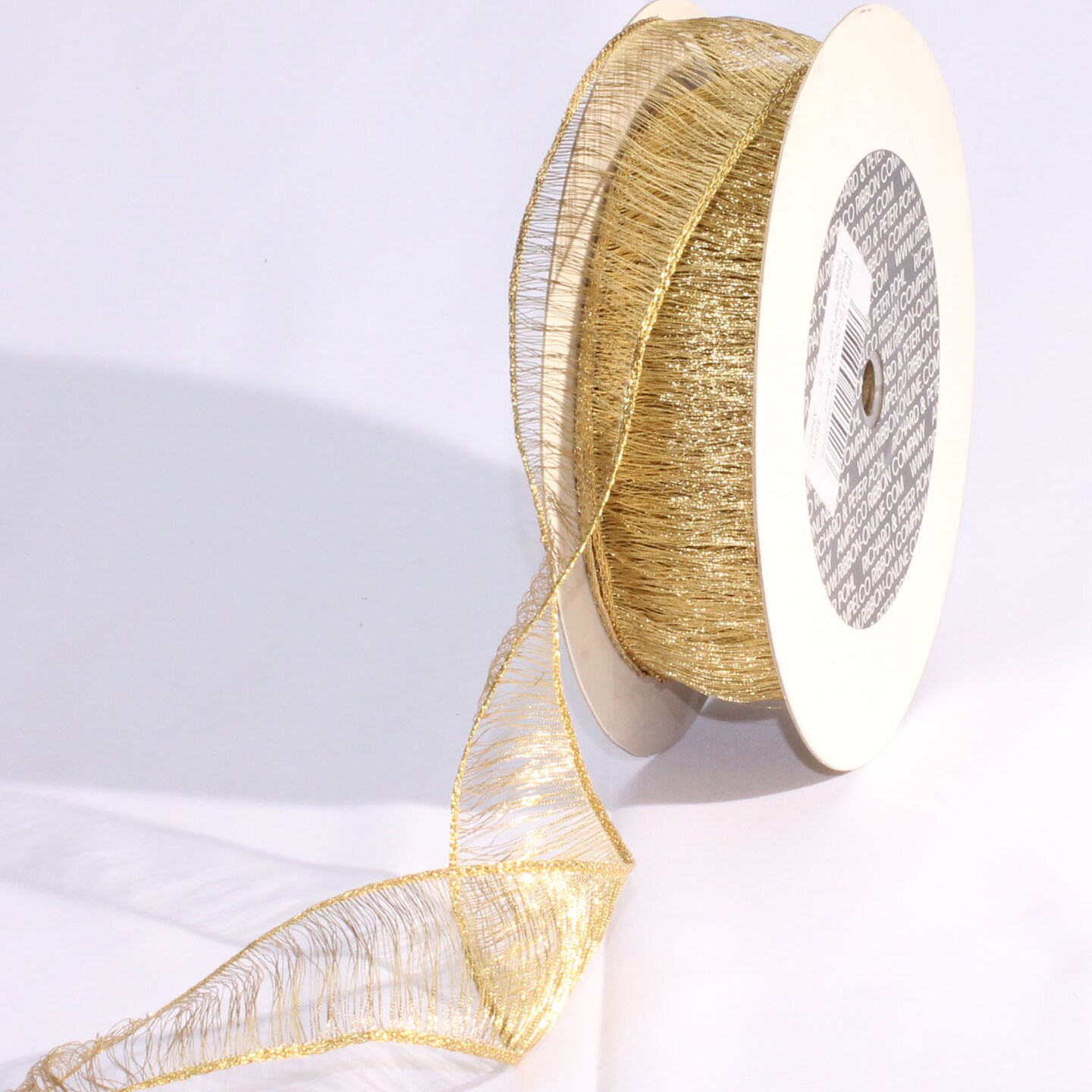 The Ribbon People Shimmering Metallic Gold Mesh Wired Craft Ribbon 1.5 ...