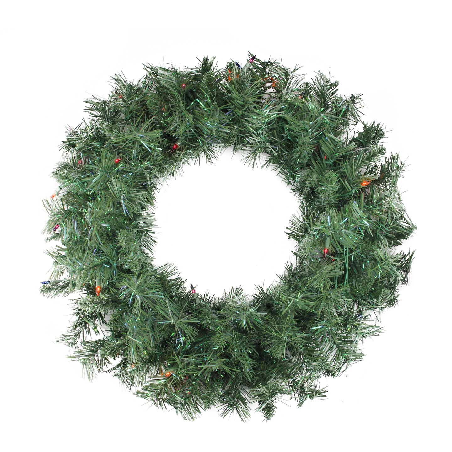 Northlight Pre-lit Minetoba Pine Artificial Christmas Wreath - 24" - Multicolor Lights