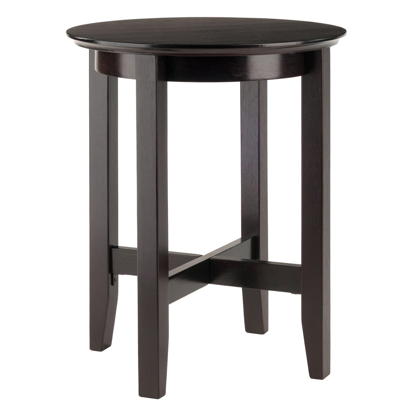 Contemporary Home Living 21.75&#x201D; Espresso Brown Circular Toby End Table