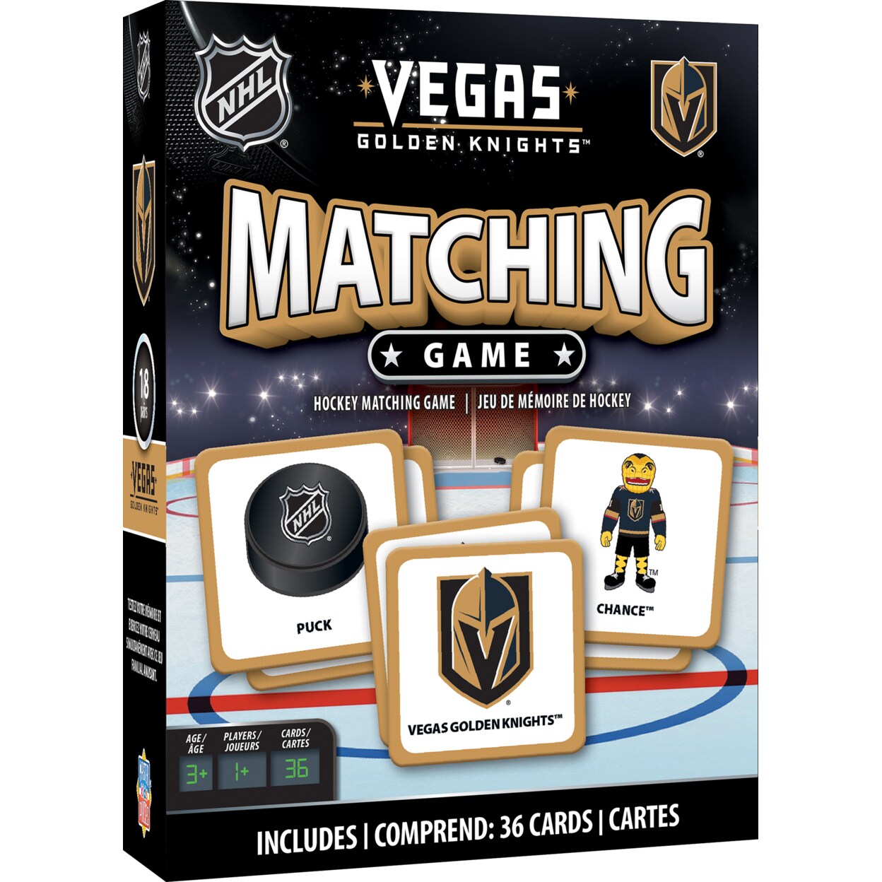 Masterpieces   Officially Licensed NHL Las Vegas Golden Knights Matching Game for Kids and Families