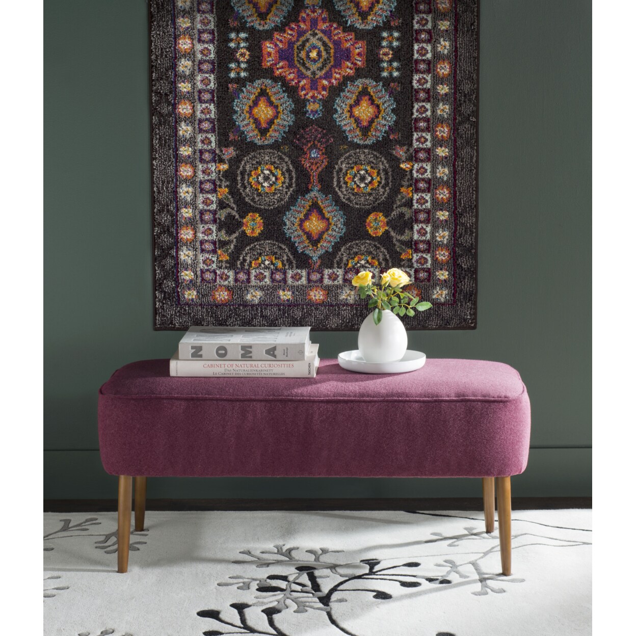 Safavieh   Levi Bench Maroon