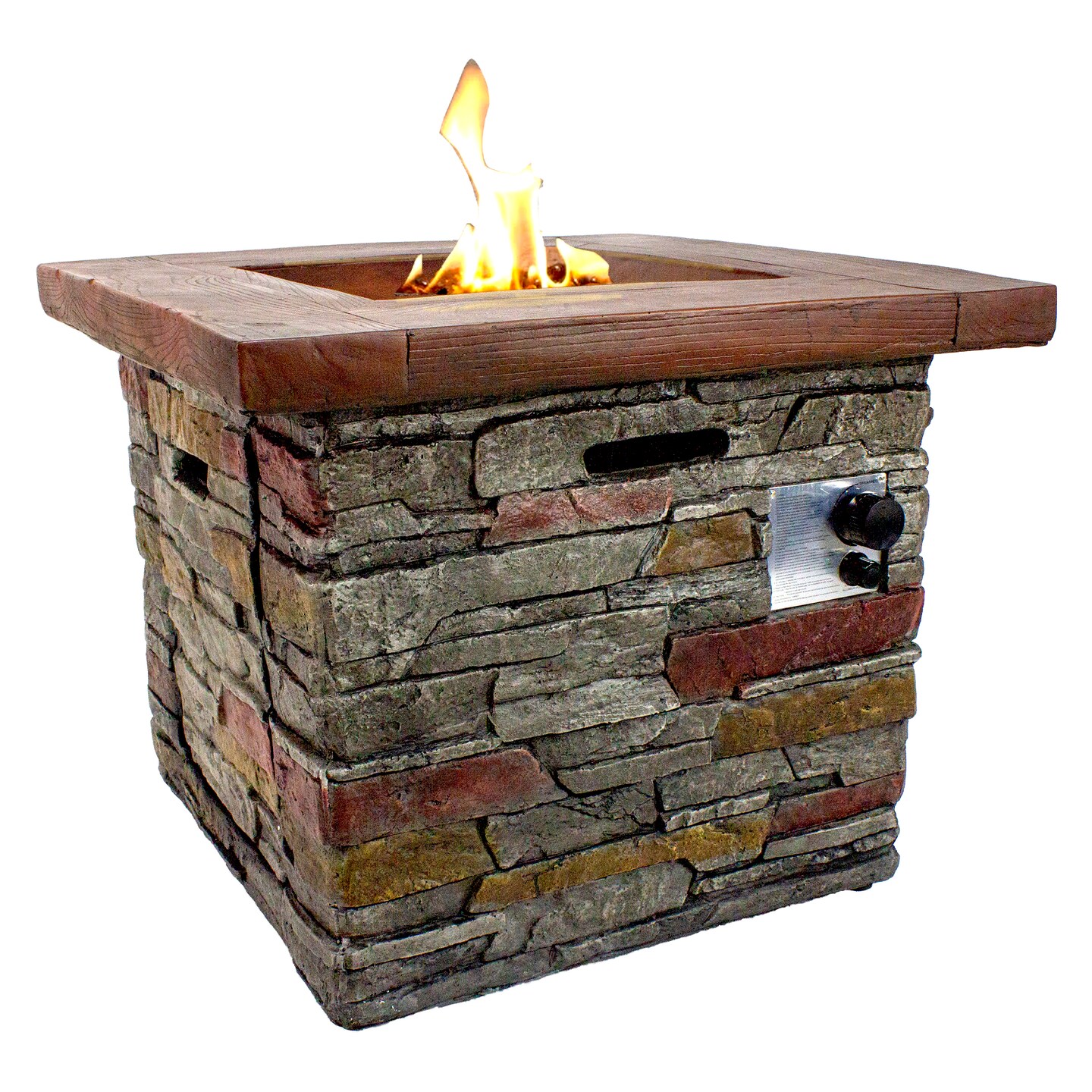 Northlight 30.25&#x22; Classic Stone Square Gas Fire Pit