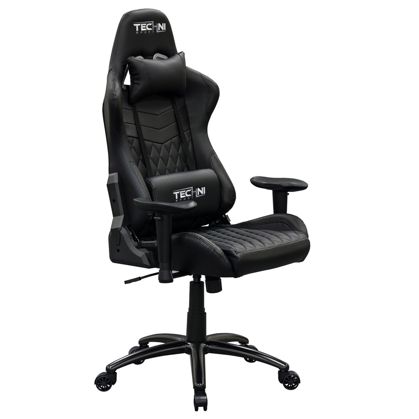Techni Office Solutions 52.5" Vibrant Black Unique Techni Sports TS-5100 Comfortable Gaming Chair