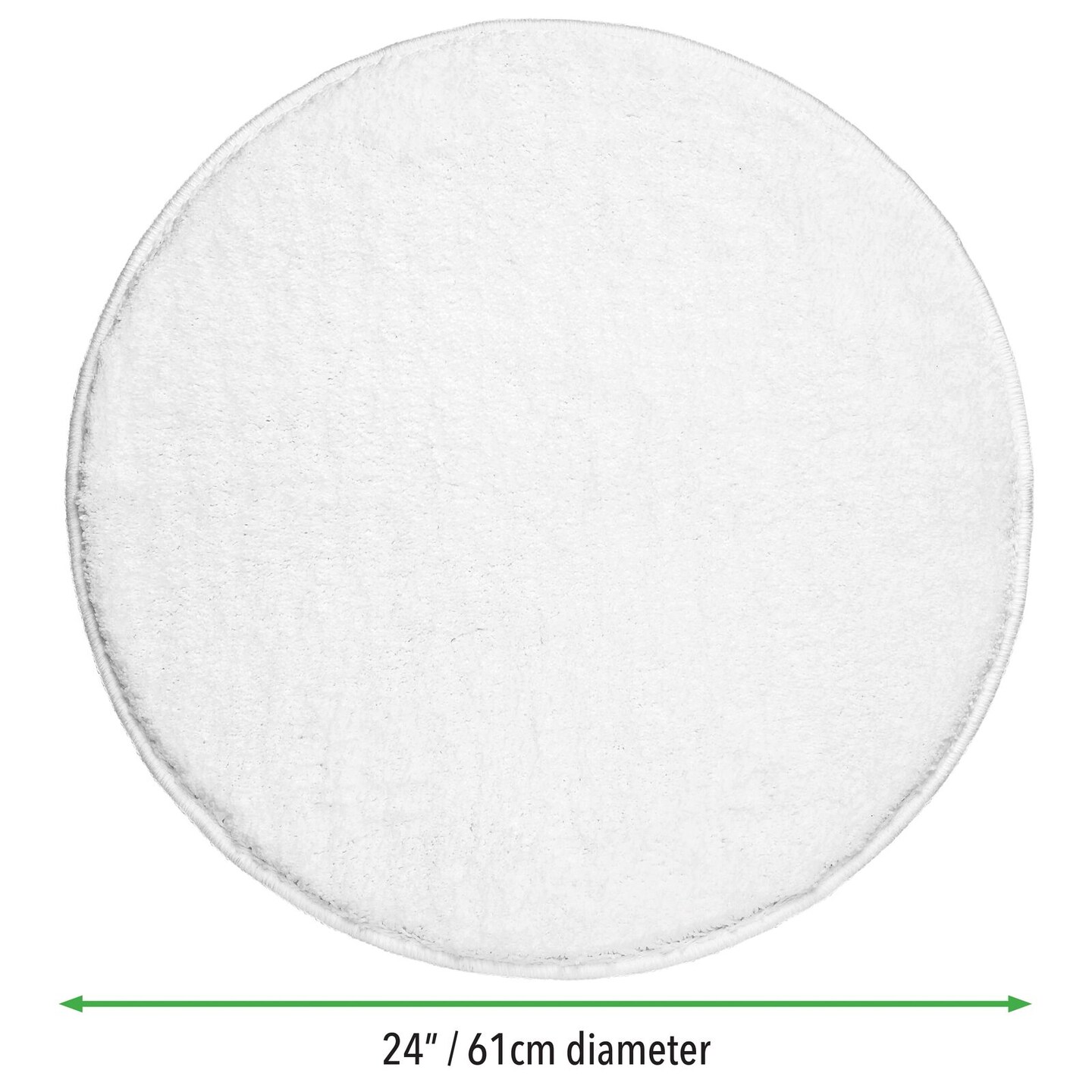 mDesign Microfiber Accent Rug Mat/Runner, 24&#x22; Diameter
