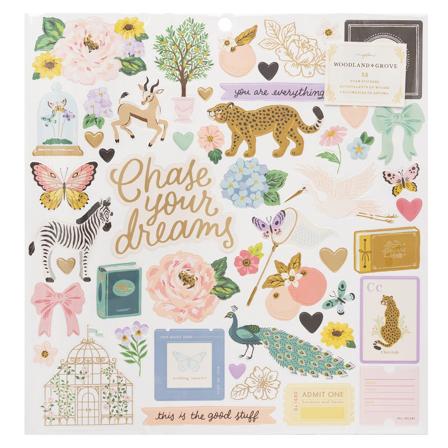 Maggie Holmes Woodland Grove Foam Stickers-12&#x22;X12&#x22;