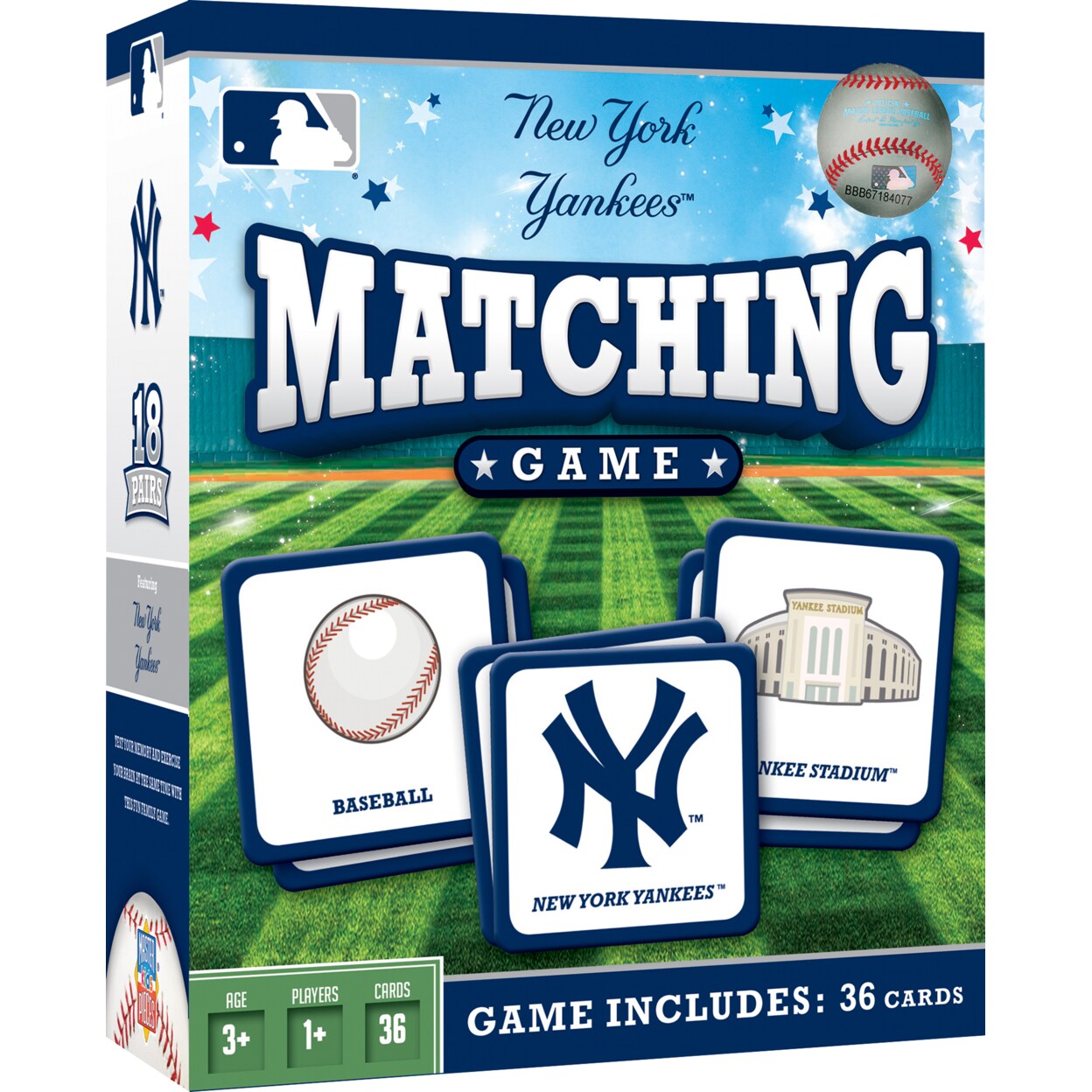 Masterpieces   Officially Licensed MLB New York Yankees Matching Game for Kids and Families