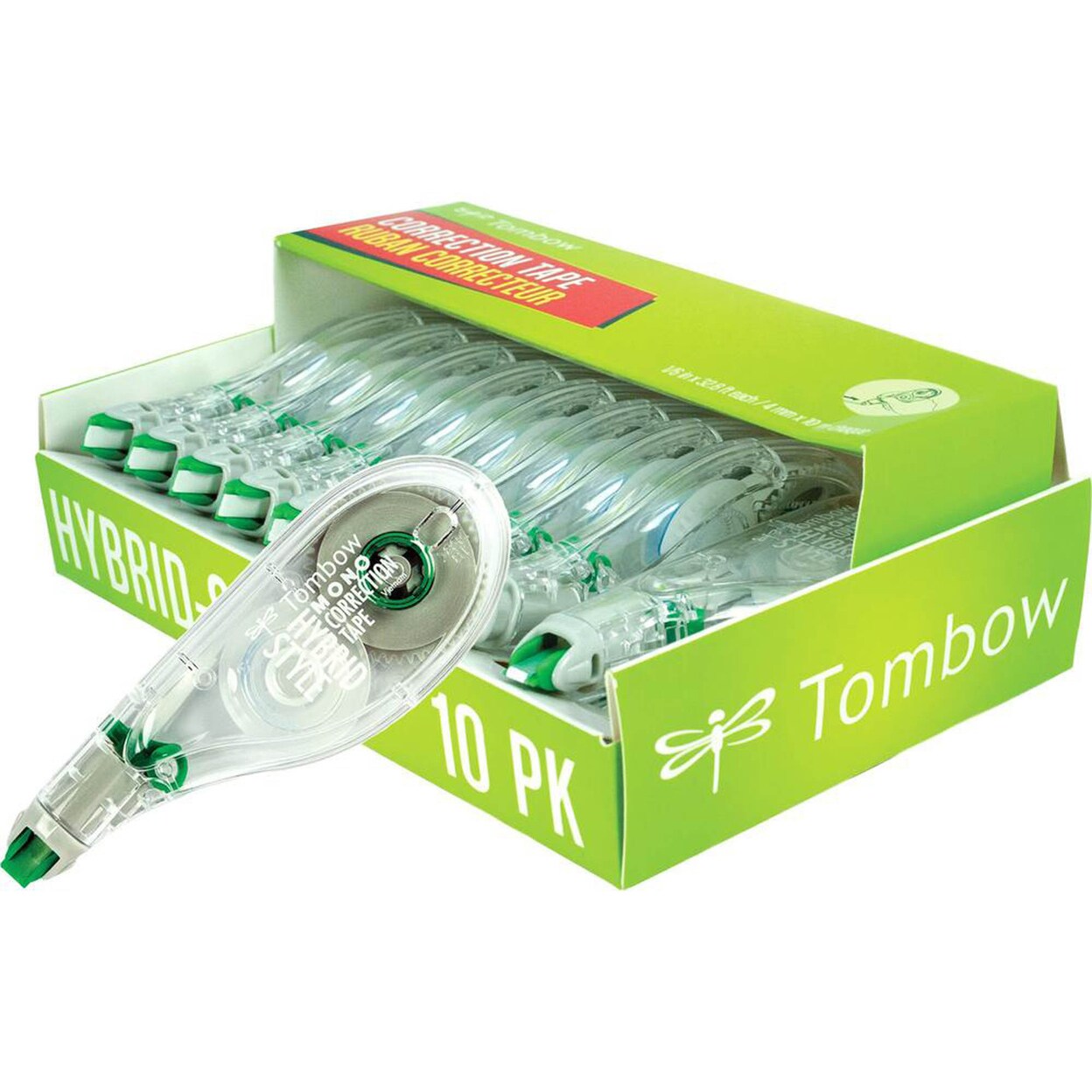 Tombow   Mono Hybrid-Style Correction Tape - 0.16&#x22;W x 32.83 ft Length - 1 Line(s) - White Tape - Ergonomic - Acid-free,