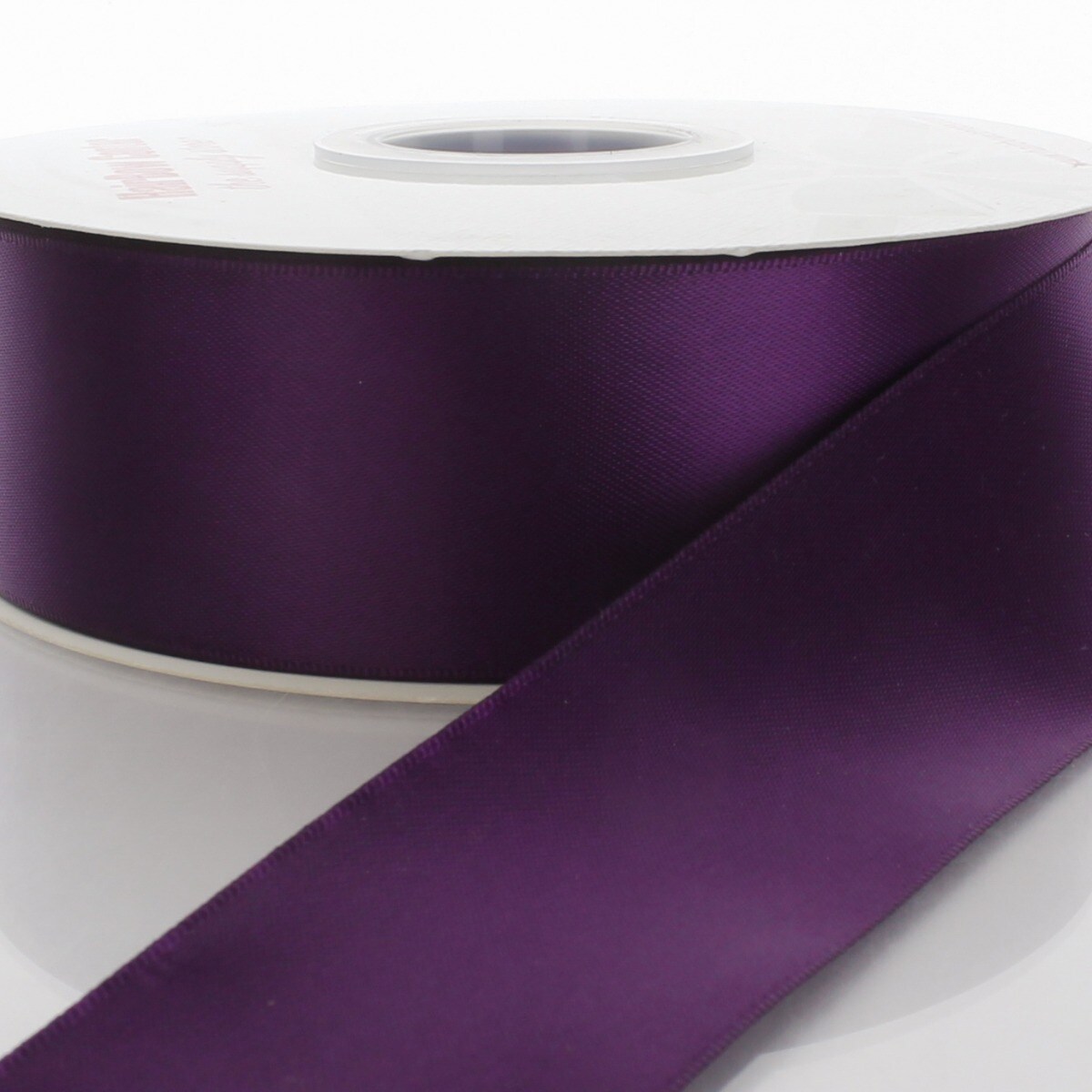 Double Face Solid Satin Ribbon Roll, Light Gift Wrap Ribbon Dark Pink 50Yard