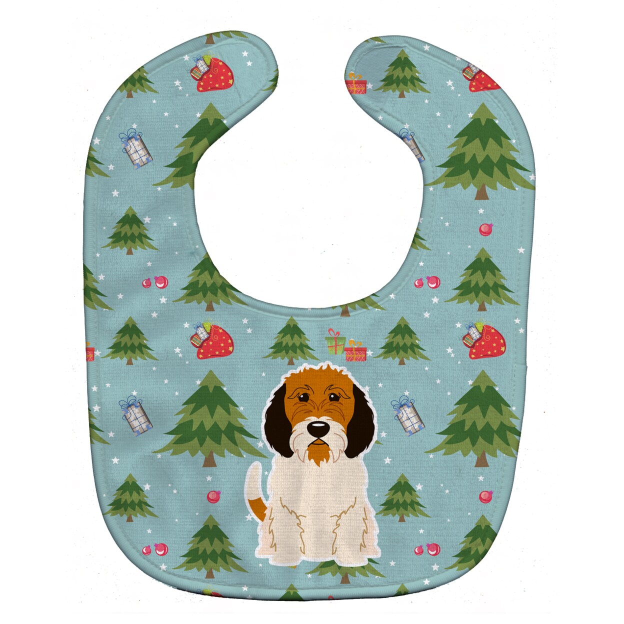 Caroline&#x27;s Treasures Christmas Petit Basset Griffon Veenden Baby Bib