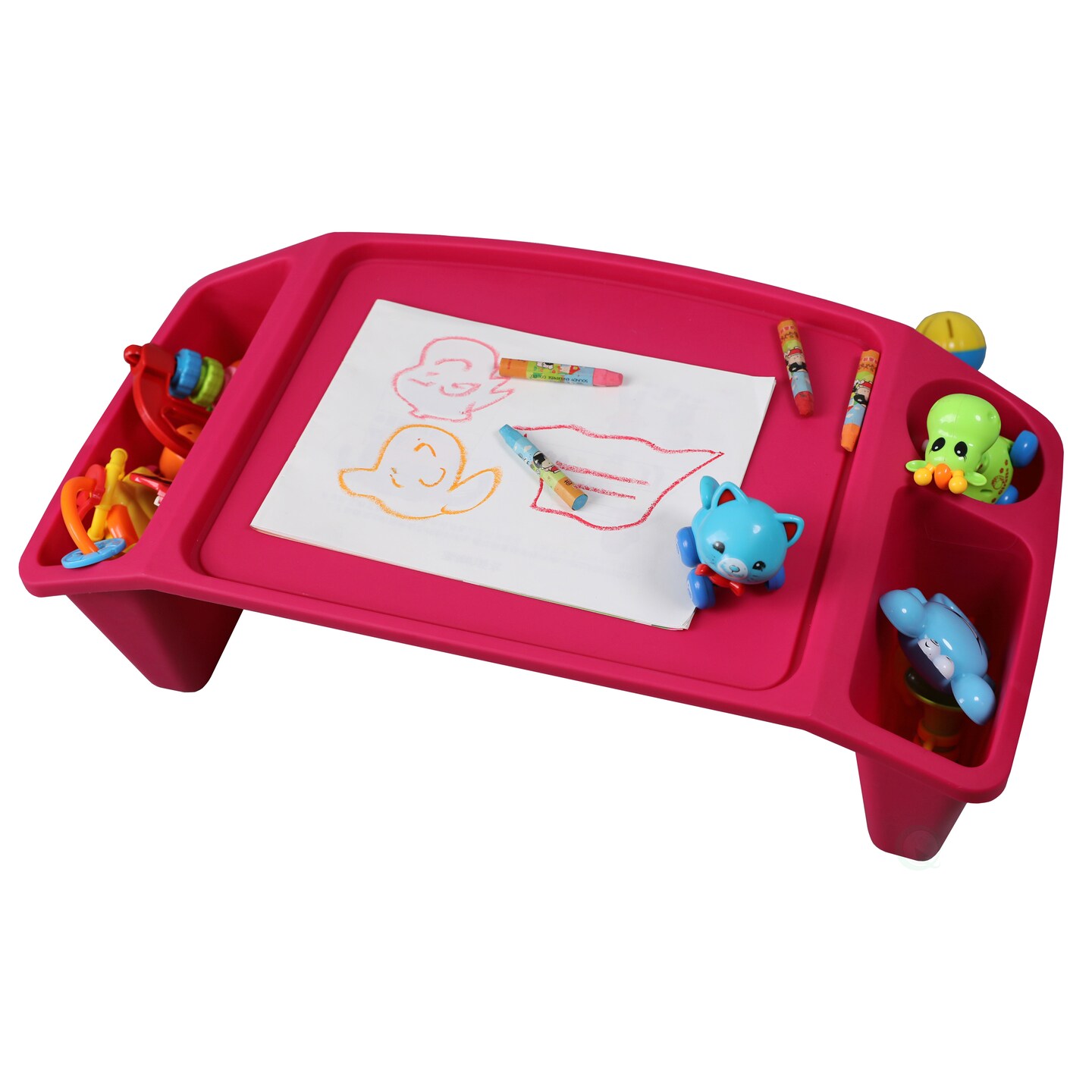 Basicwise Green Kids Lap Desk Tray Portable Activity Table