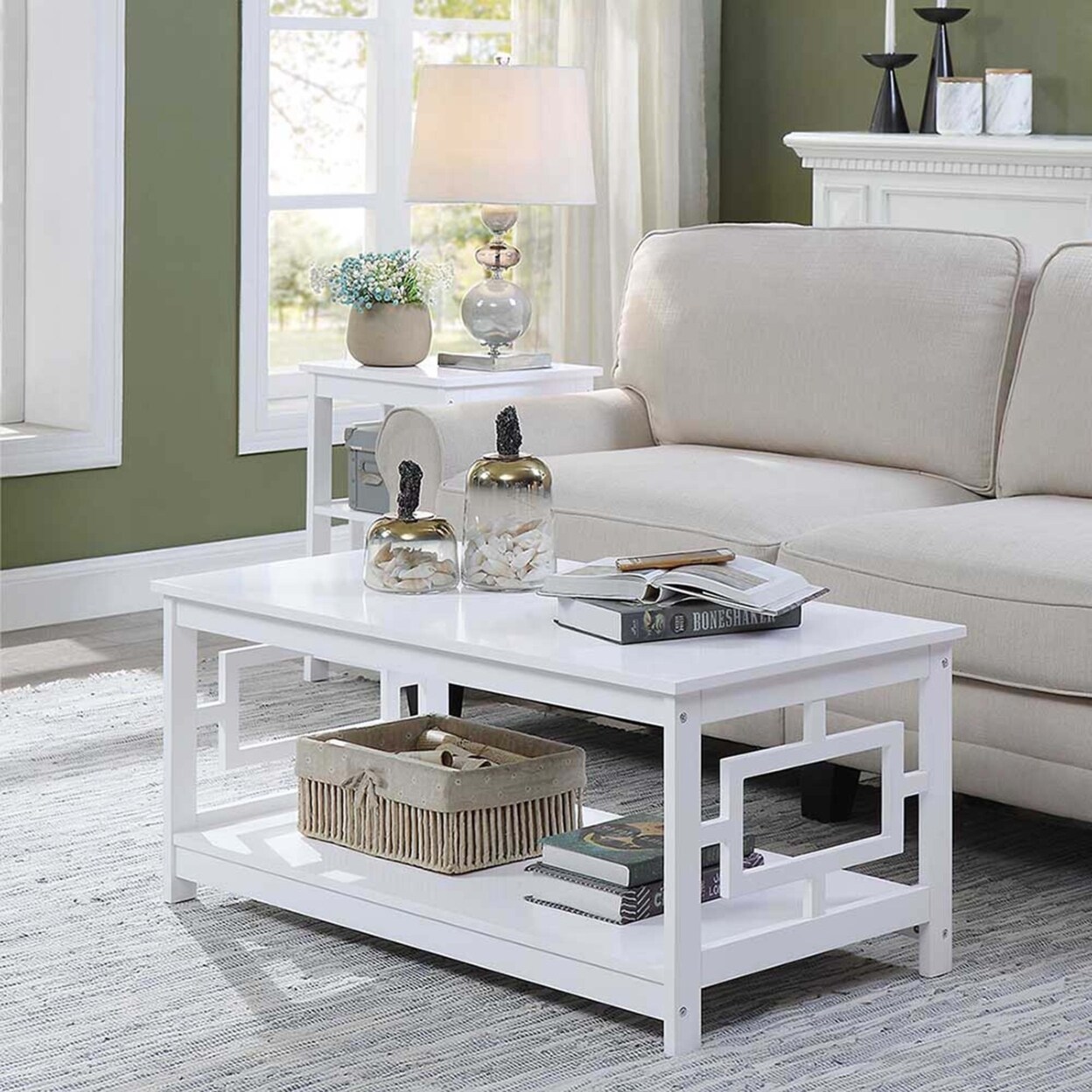 Convenience Concepts Town Square Coffee Table White