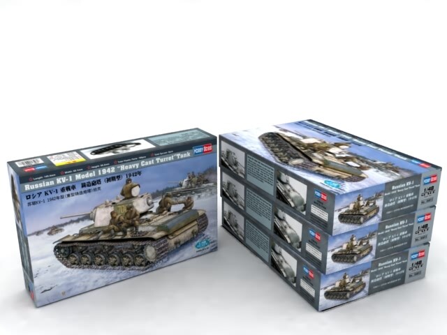 HobbyBoss  1/48 KV-1 1942 HEAVY CAST TURRET TANK Plastic Model