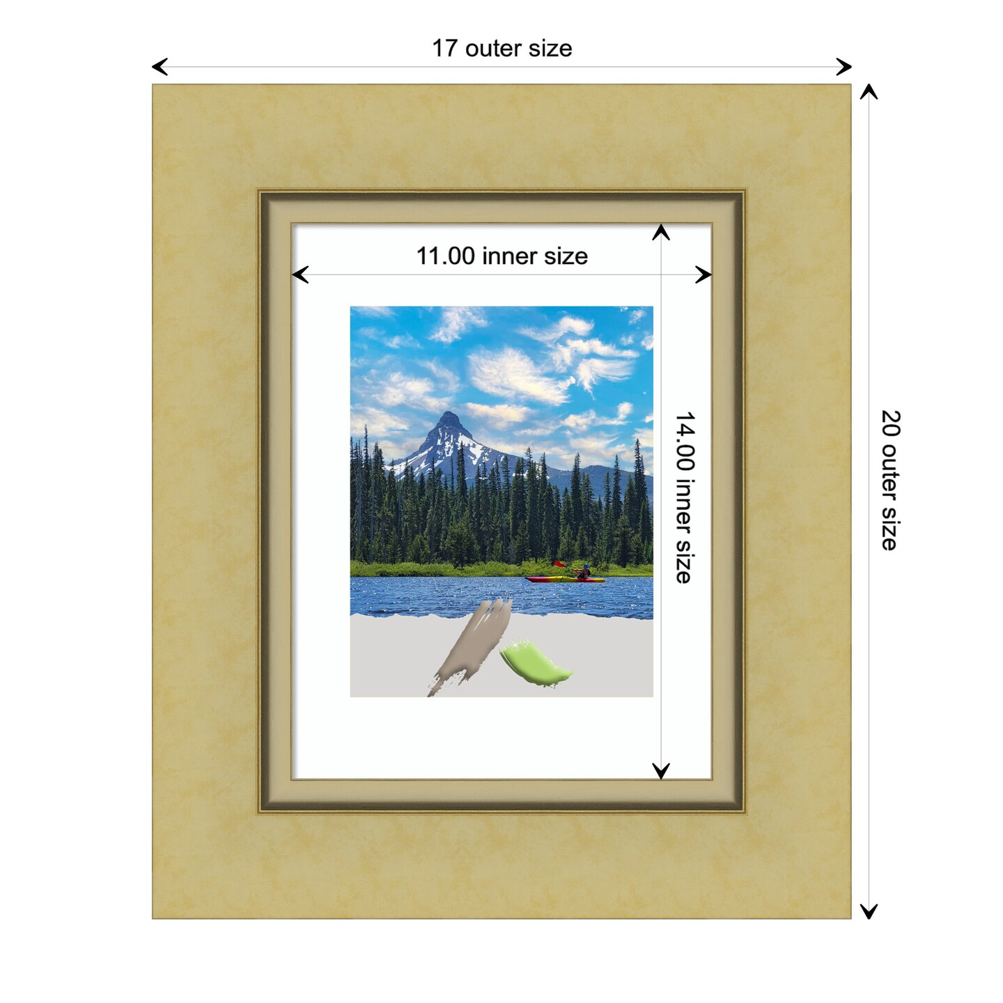 Landon Gold Picture Frame, Photo Frame, Art Frame
