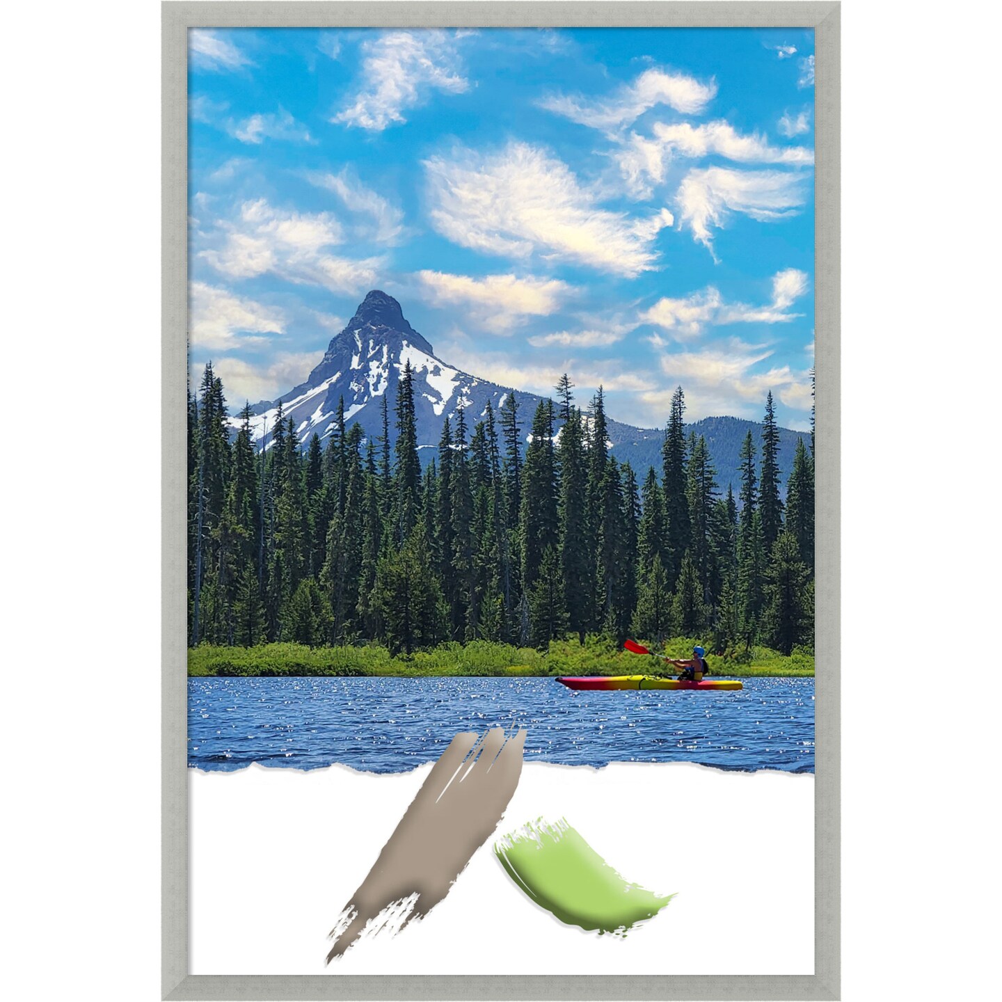 Silver Leaf Wood Picture Frame