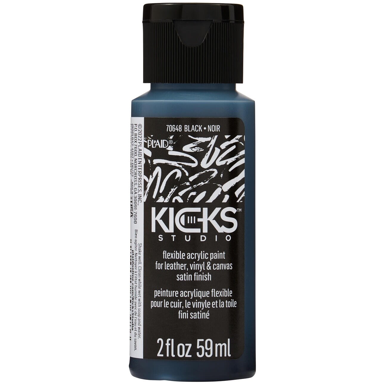 Plaid Kicks Studio Shoe Acrylic Paint 2Oz-Black