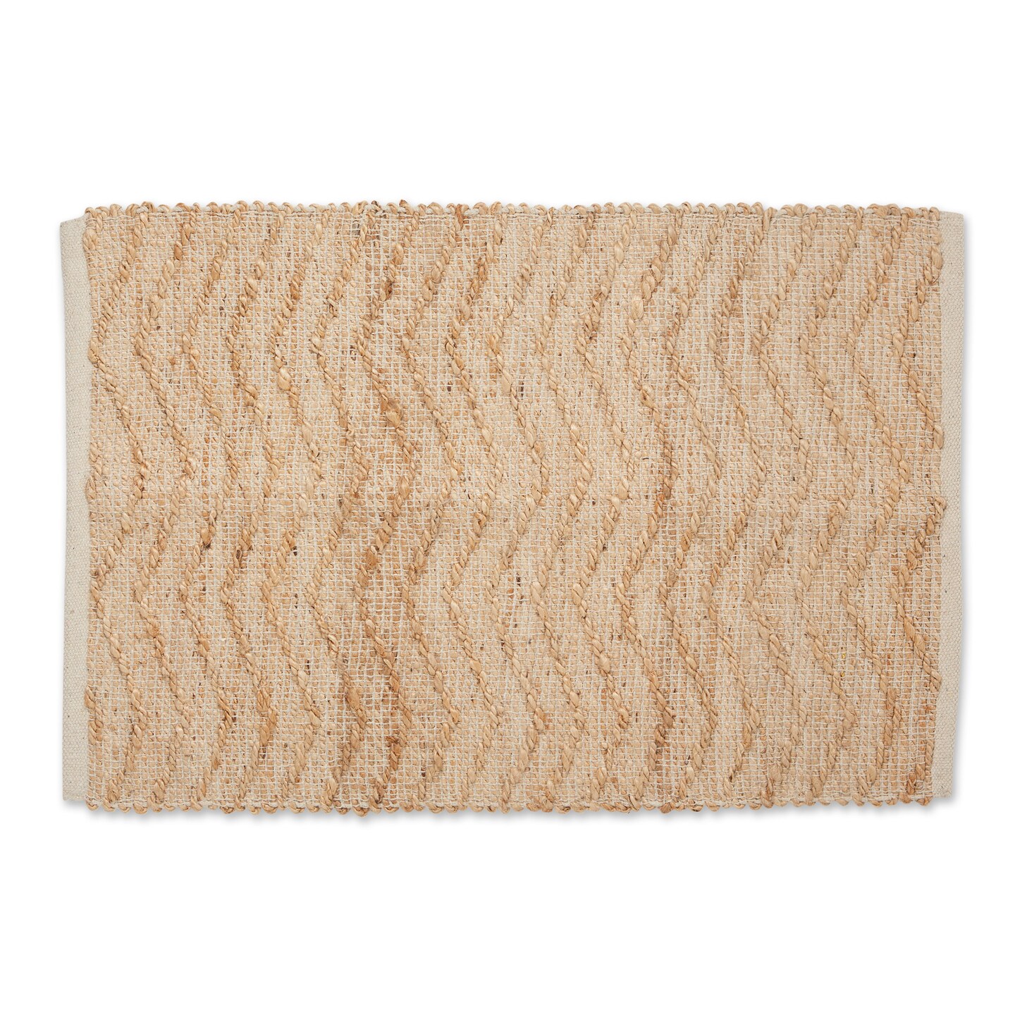 Contemporary Home Living 2&#x27; x 3&#x27; Chevron Hand Loomed Area Throw Rug - Brown and Cream