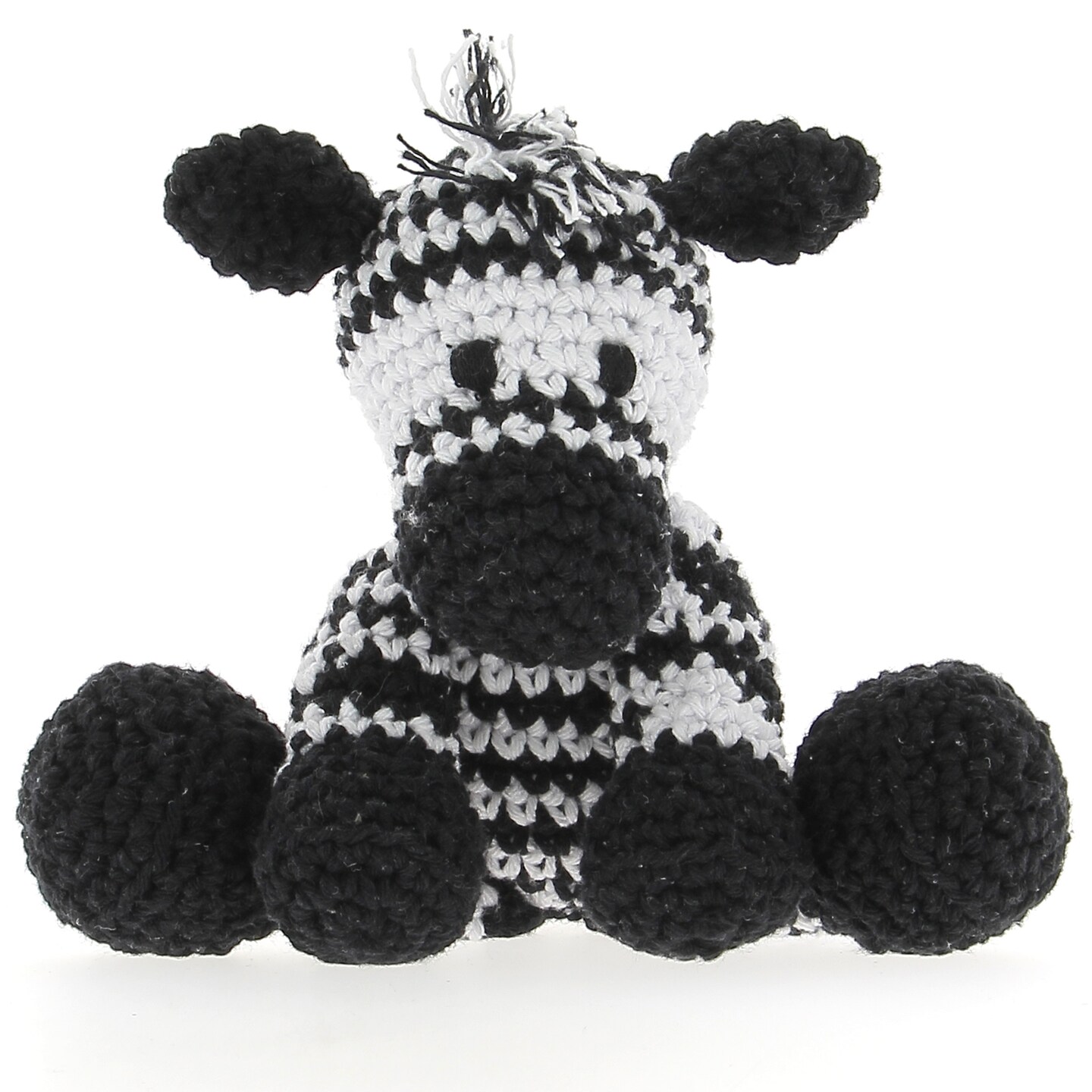 Hoooked Amigurumi DIY Kit W/Eco Barbante Yarn-Zebra Zizi - Noir