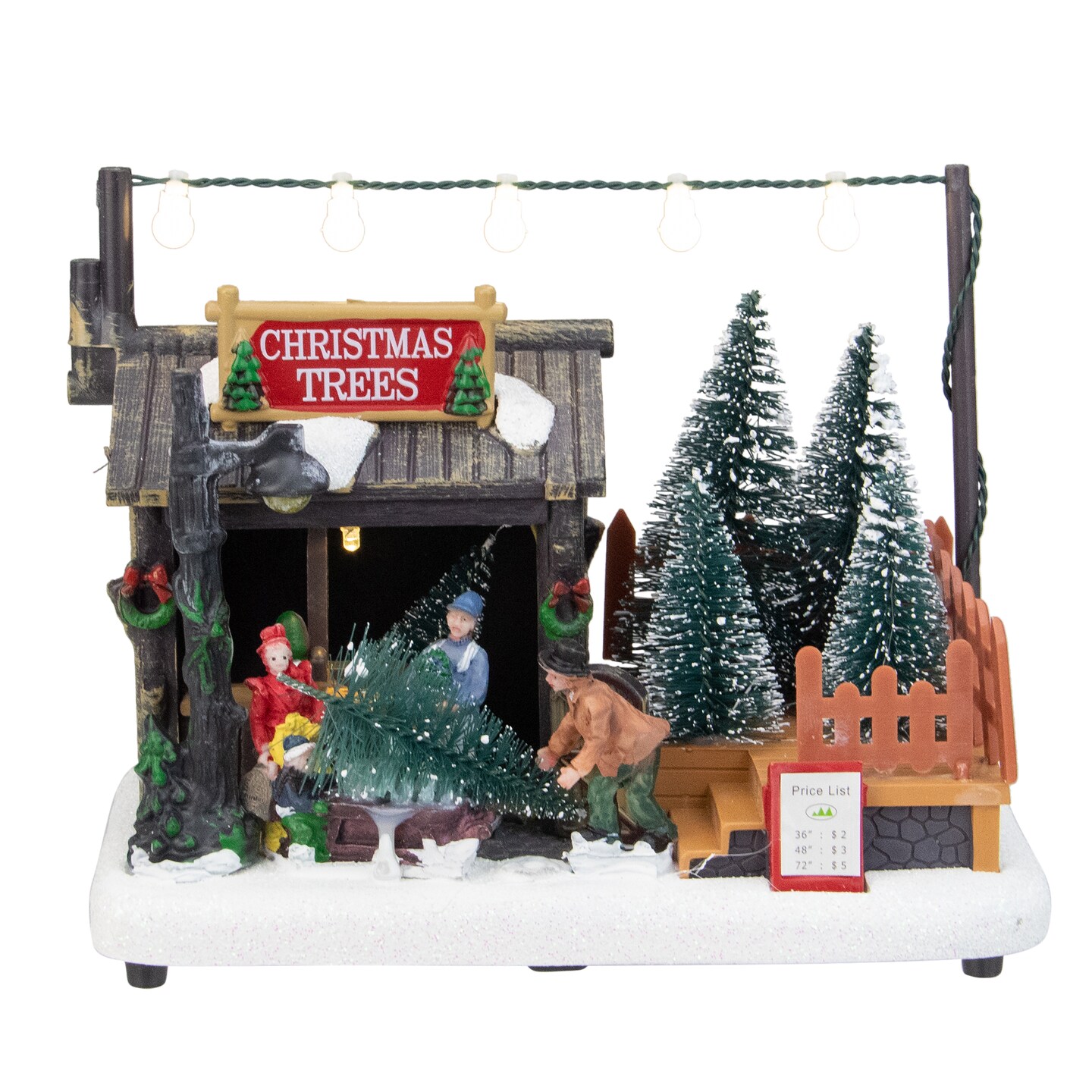 Northlight 7&#x22; LED Lighted Tree Shop Christmas Village Display Piece