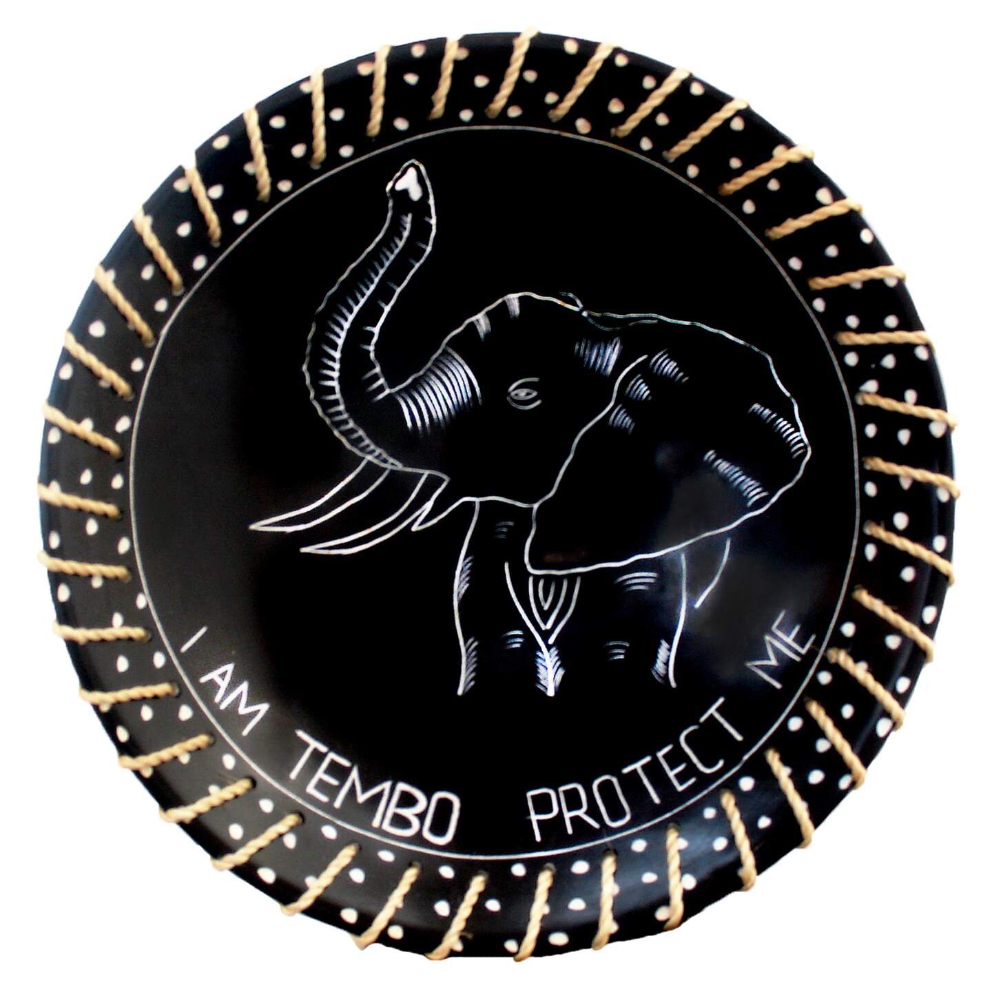 Stoneage Arts Inc 8&#x22; Black and White Round Multi-purpose Bowl